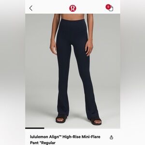 Lululemon High rise mini flared leggings
